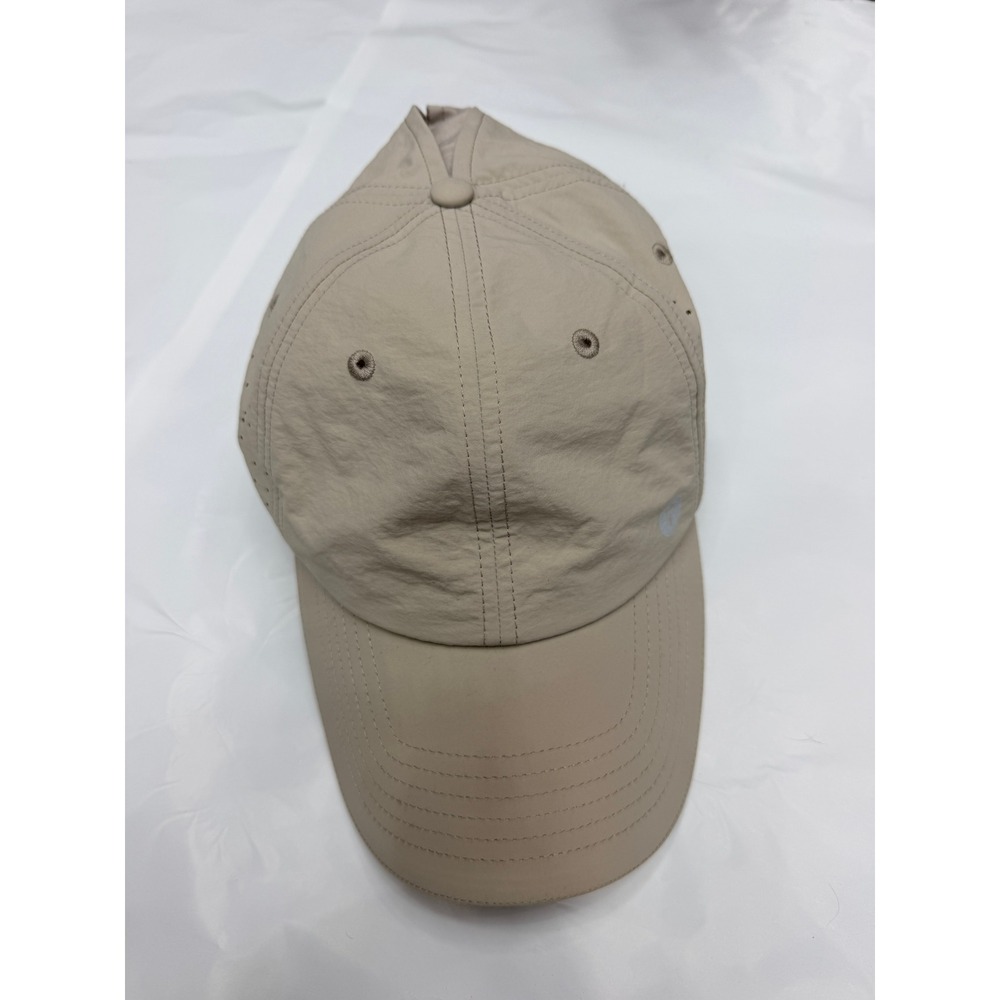 Tan Ponytail Baseball Cap Women Athletic Running Hat High Bun Hole Beige